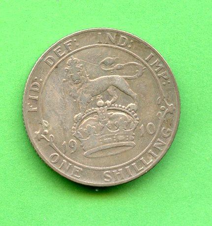 UK Edward VII Shilling Coin Coin  Dated 1910