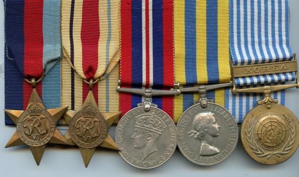 WW2 & Korean Group of Medals To  A.B. , C.F.  Ainsbury, Royal Navy