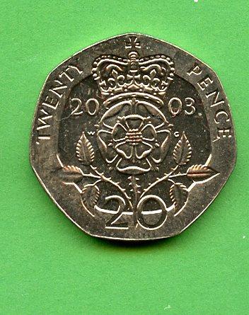 UK Decimal 20 Pence Coin  Dated 2003