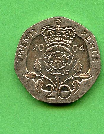 UK Decimal 20 Pence Coin  Dated 2004