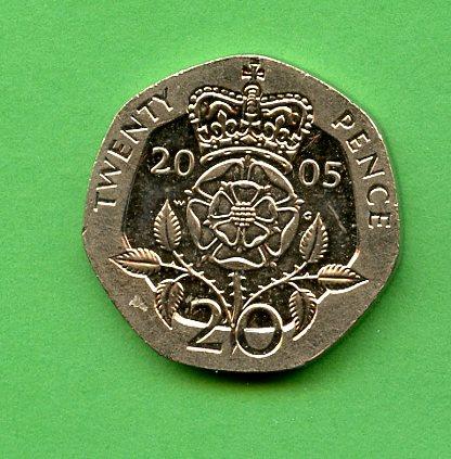 UK Decimal 20 Pence Coin  Dated 2005