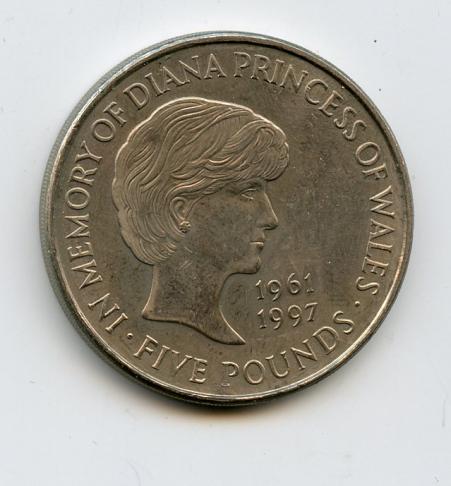 UK Diana Princess of Wales  Decimal £5 Coin  Dated 1999