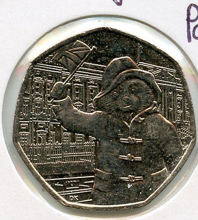 UK   Paddington Bear At The Palace Decimal 50 Pence Coin  Dated 2018