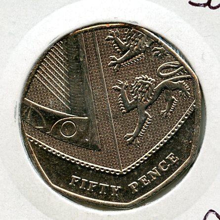 UK  Shield Obverse Decimal 50 Pence Coin  Dated 2012