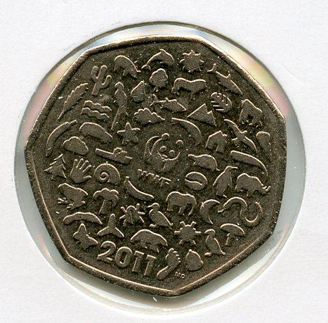 UK World Wildlife Fund  Decimal 50 Pence Coin  Dated 2011