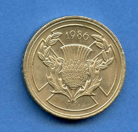 UK 1986 Commonwealth Games Edinburgh £2 Coin