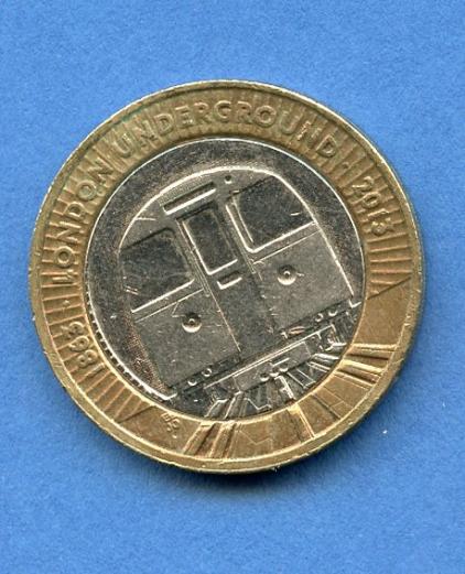 UK 2013 Underground Train £2 Coin