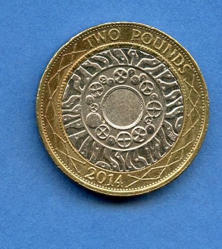 UK 2014 Standard Design £2 Coin