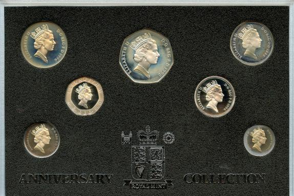 UK 1996  25th Anniversary of Decimalisation Silver Proof  Coin Set
