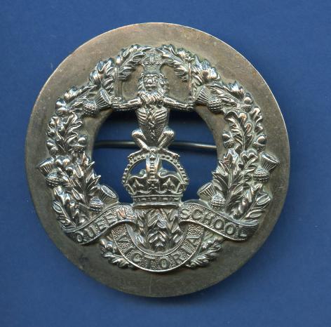 Queen Victoria School (Dunblane) Pre 1953  Kings Crown  Piper’s plaid brooch