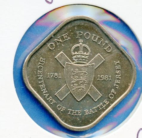 Jersey £1 One Pound Coin Dated 1981