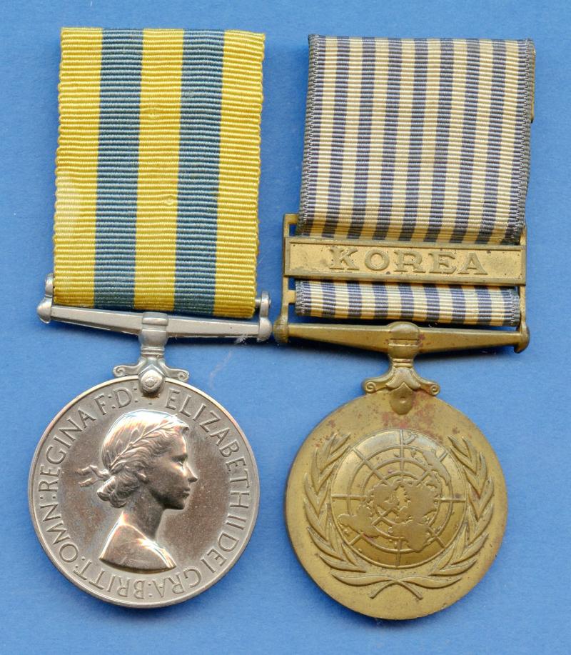 Korean War Pair of Medals To  Pte P.J. Calderwood, Royal Army Medical Corps