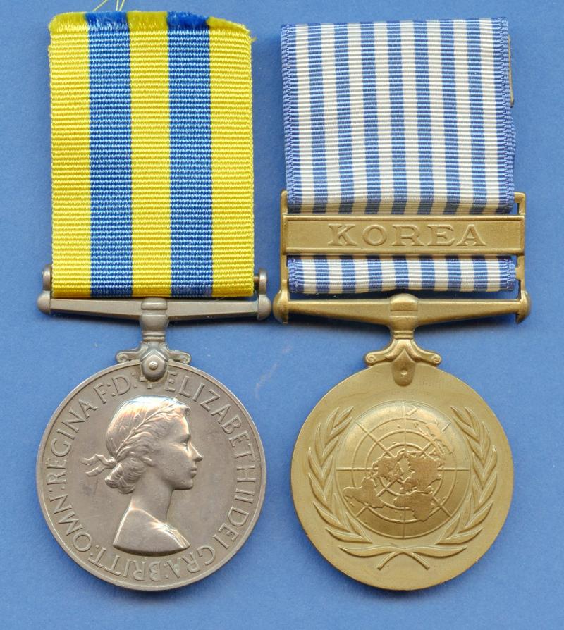 Korean War Pair of Medals To  A. McPhee, E.M.1. Royal Navy