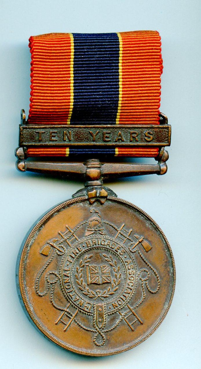 National Fire Brigades Association Long Service Medal ;  William F Sloman