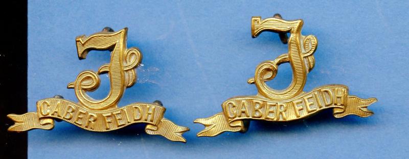 Pair of Seafoth Highlanders Collar Badges