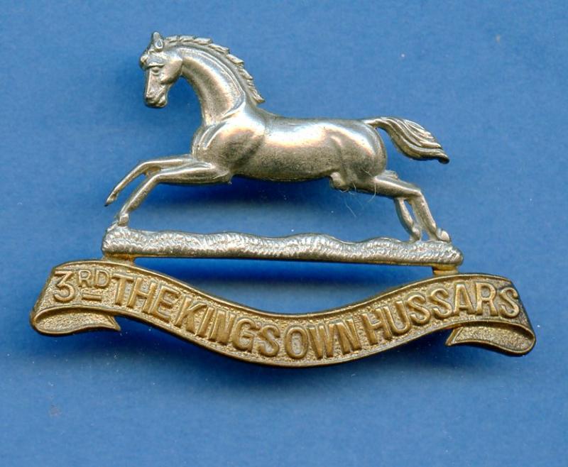 3rd Kings Own Hussars. Cap Badge 1930-58