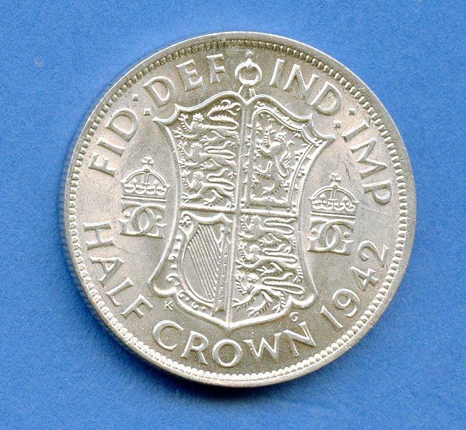 UK George VI Half Crown Coin  Dated 1942