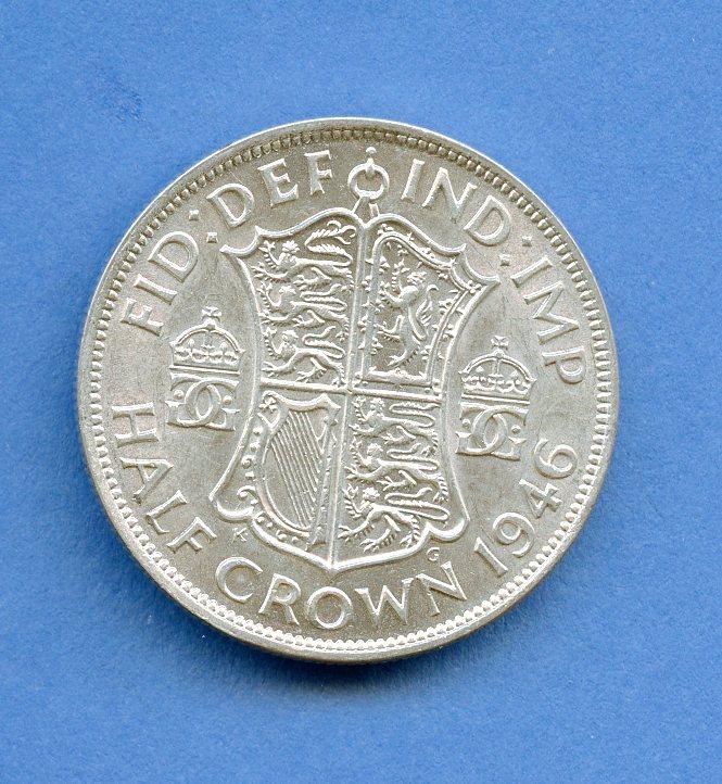 UK George VI Half Crown Coin  Dated 1946