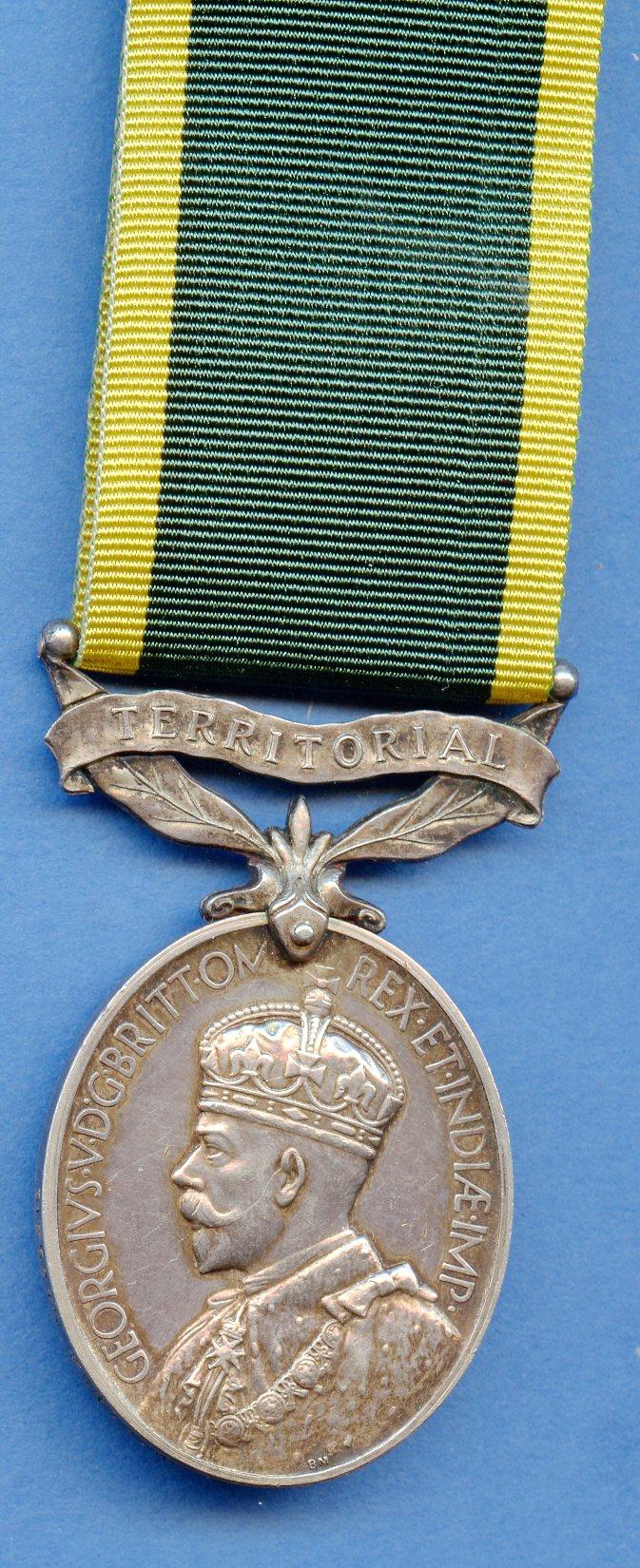 Territorial Efficiency Medal : Fusilier J. W. Henderson, 4-5  Royal Scots Fusiliers