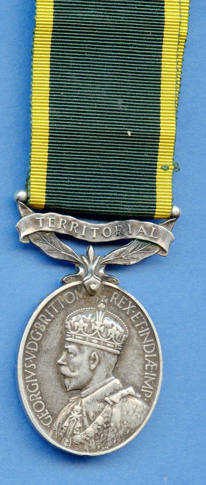 Territorial Efficiency Medal ; Fusilier G McDowell, 4-5th Battalion Royal Scots Fusiliers