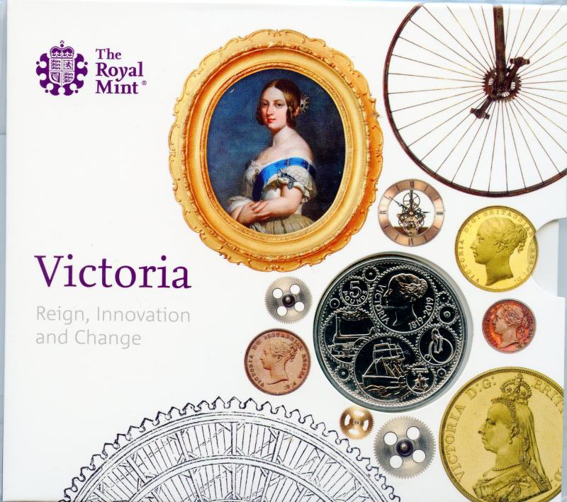 UK Royal Mint 2019 Victoria Reign Innovation & Change BUNC £5 Coin