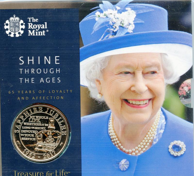 UK Royal Mint 2017 Royal Mint The Queen 65 Years of Loyalty and Affection BUNC £5 Coin