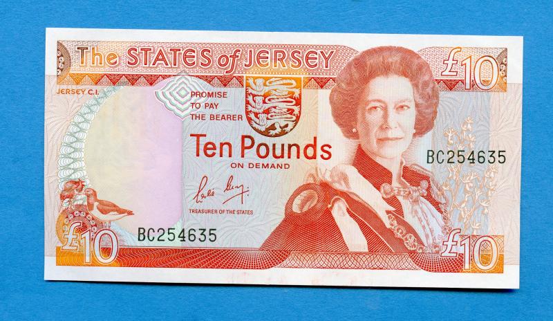 Jersey Ten Pounds £10 Note 1989