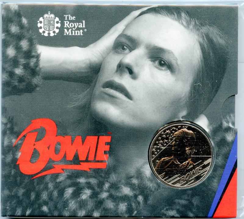 UK Royal Mint 2020 Royal Mint David Bowie, Brilliant UNC £5 Coin