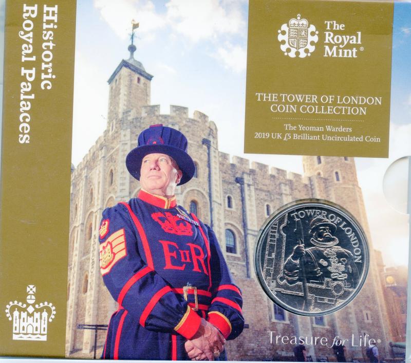 UK Royal Mint 2019 The Tower of London The Yeoman Warders Brilliant Uncirculated £5 Coin