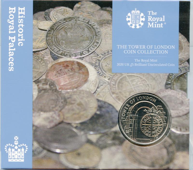 UK Royal Mint 2020 The Tower of London Coin Collection Brilliant Uncirculated £5 Coin