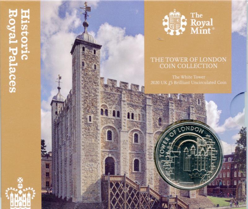 UK Royal Mint 2020 The Tower of London The White Tower Brilliant Uncirculated £5 Coin