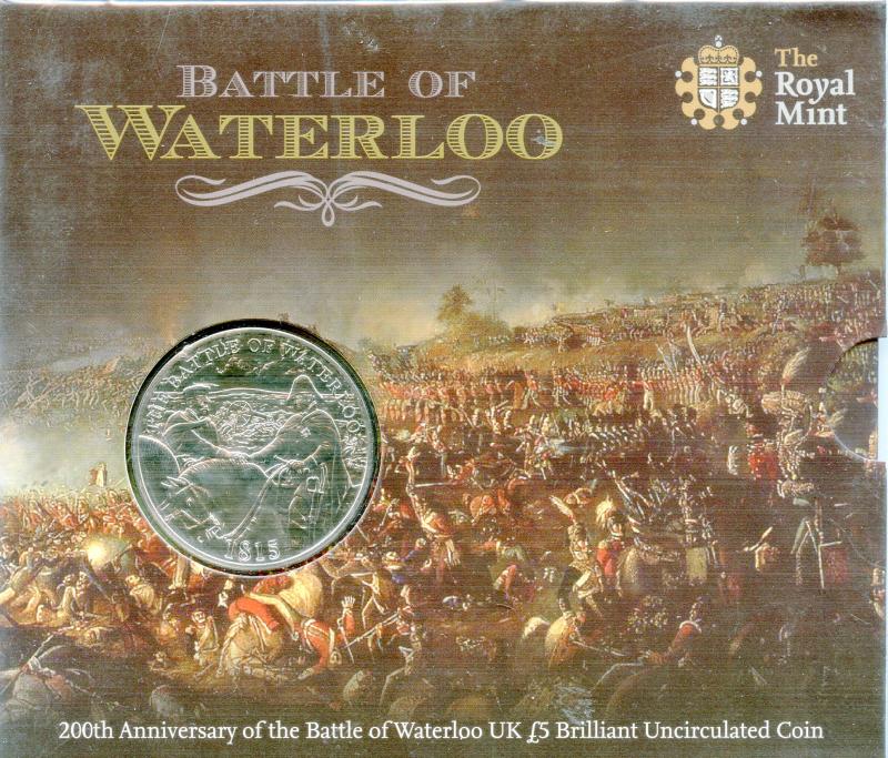 UK Royal Mint 2015 Battle of Waterloo Brilliant Uncirculated £5 Coin