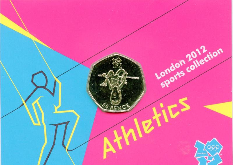 UK 2011  London 2012 Uncirculated  Olympic 50p 3/29 Athletics