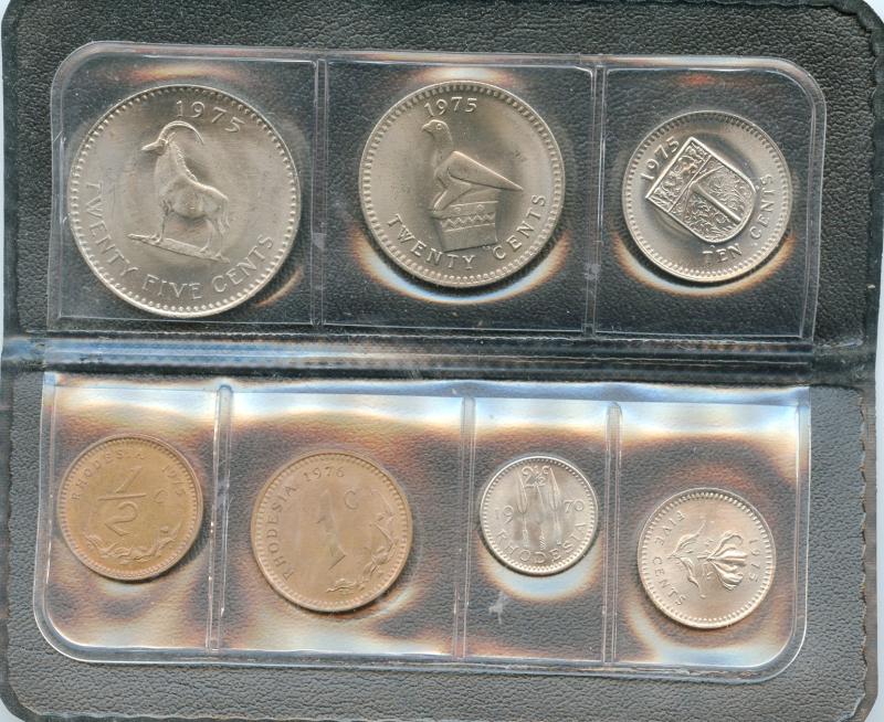 Coins Of Rhodesia Uncirculated Coin Set 1970-1976