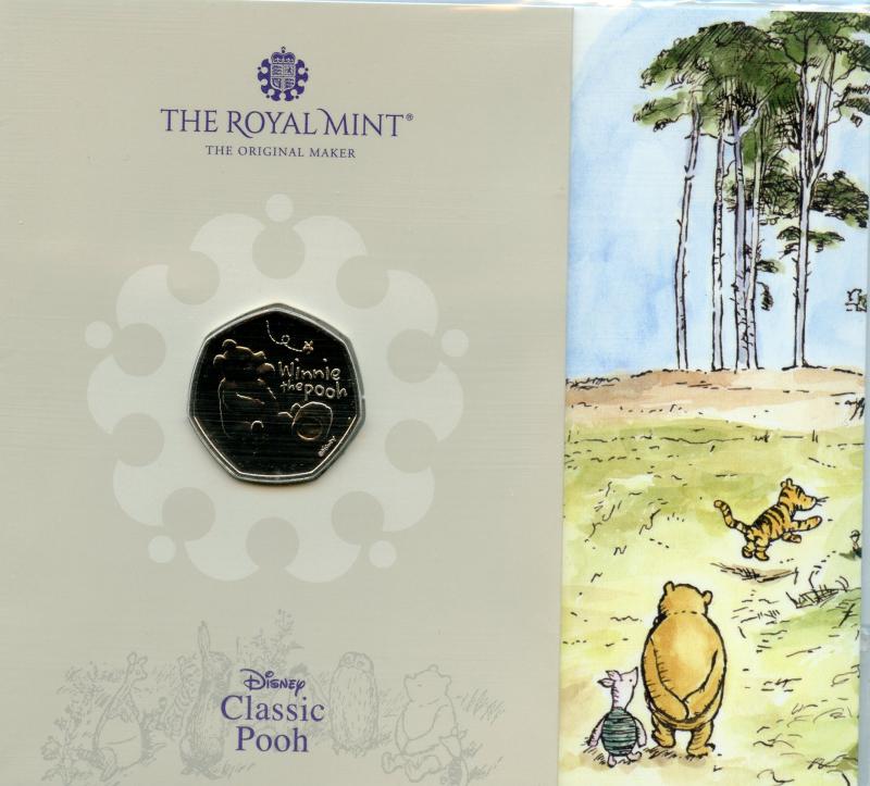 UK 2020 Winnie The Pooh Brilliant Uncirculated 50 Pence Coin