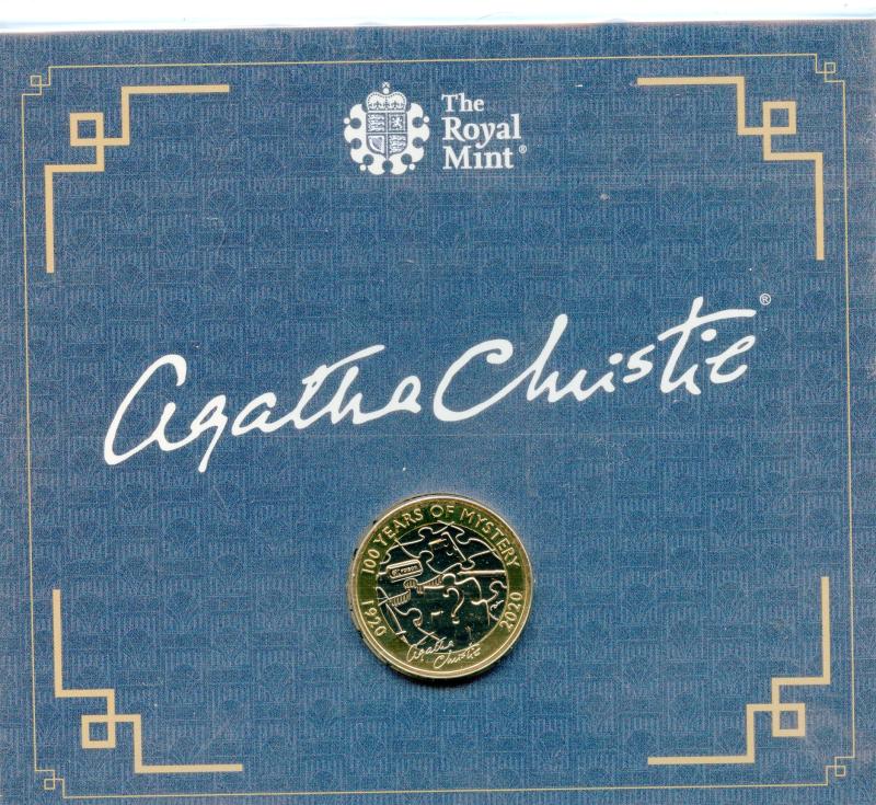 UK 2020 Brilliant Uncirculated  Agatha Christie Commemorative  £2 Coin