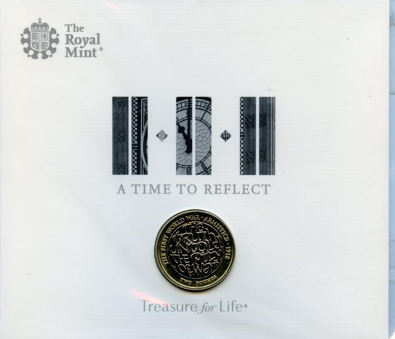 UK 2018 Brilliant Uncirculated  The First World War Armistice Commemorative  £2 Coin