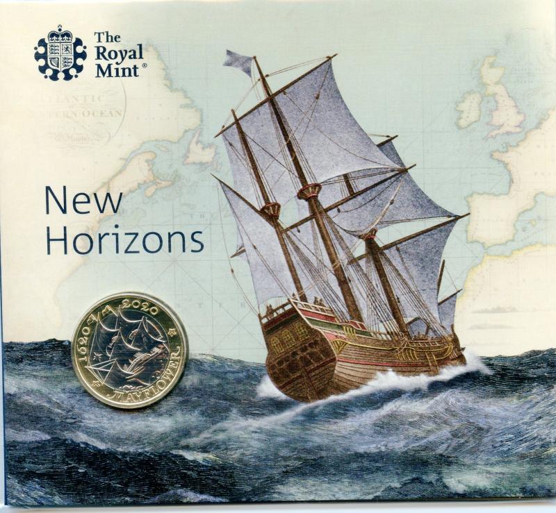 UK 2020 Brilliant Uncirculated  New Horizons The Mayflower Commemorative  £2 Coin