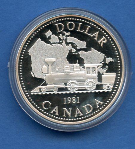 Canada Silver Proof  Dollar Dated 1981