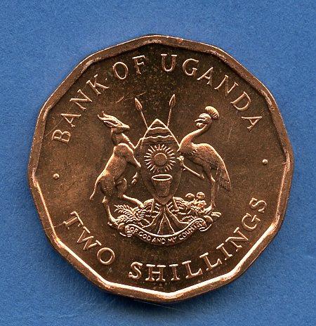 Uganda  Uncirculated 2 Shilling Coin Dated 1987