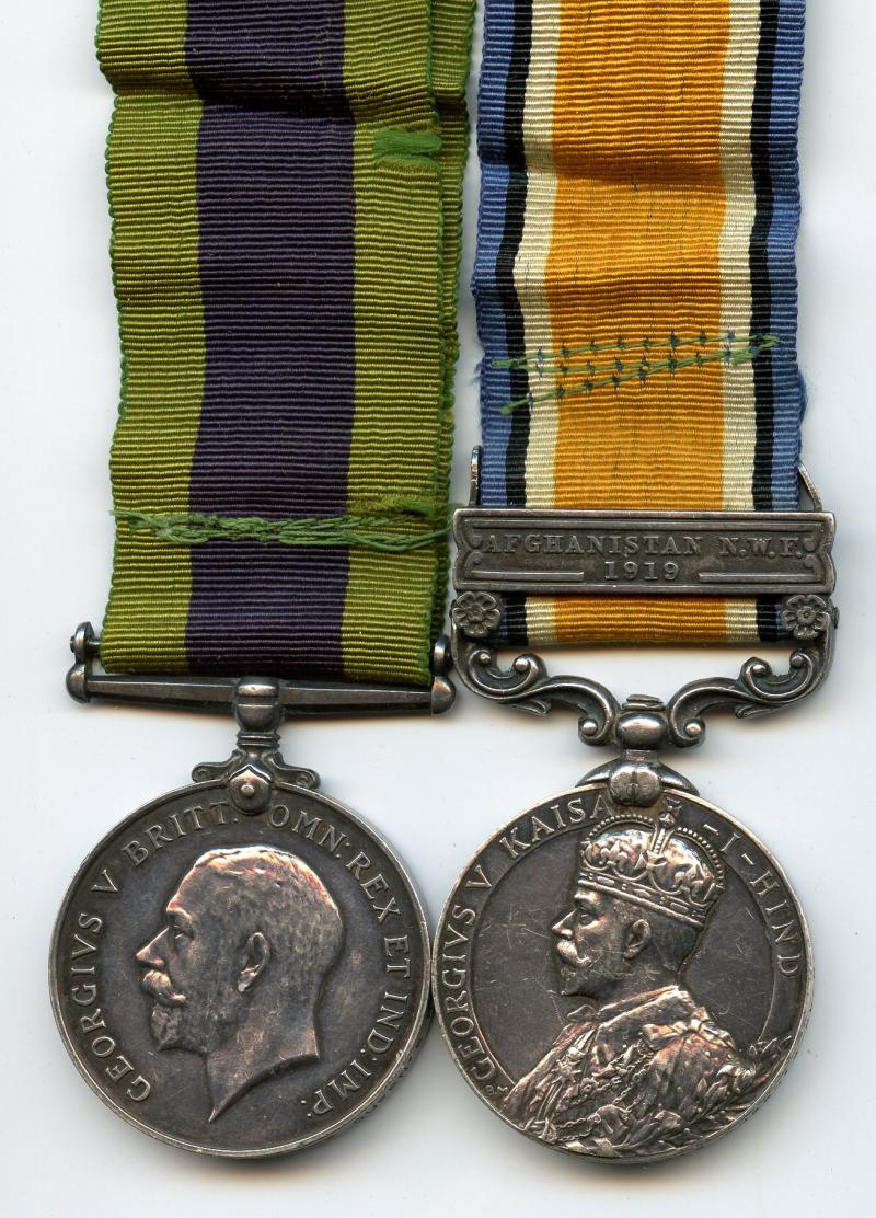 British War Medal & India GSM Medal Pair To Pte Albert E. James, The Queen's Regiment