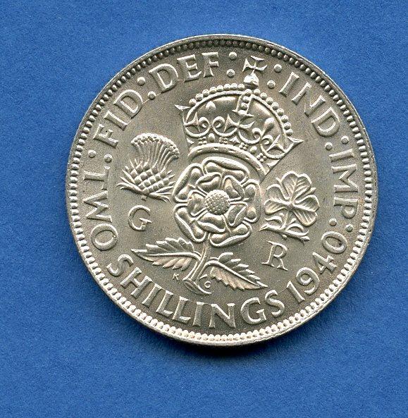 UK 1940  George VI  Florin Coin