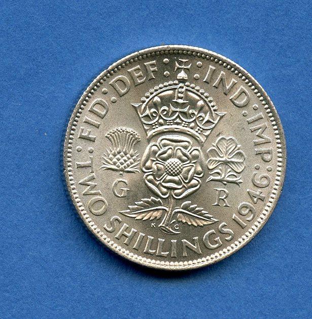 UK 1946  George VI  Florin Coin