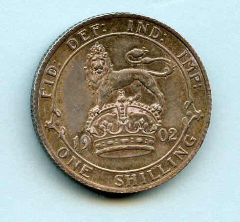 UK 1902  Edward VII Shilling Coin