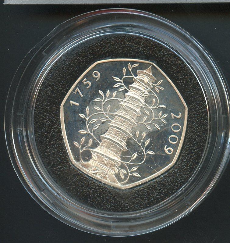 UK Silver Proof Coin Set Piedfort 2009  Kew Gardens 50p, £5 Henry 8th, £2 Burns ,£2 Darwin