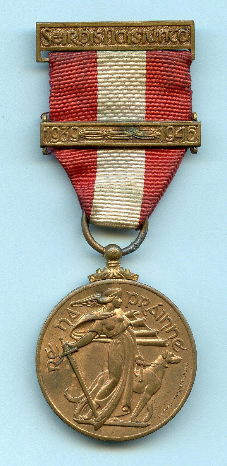 Eire Ireland Emergency Medal 1939-46 : Defence Forces