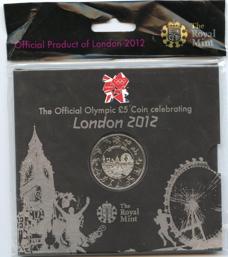 UK 2012 London Olympic Games Brilliant Uncirculated £5 Coin