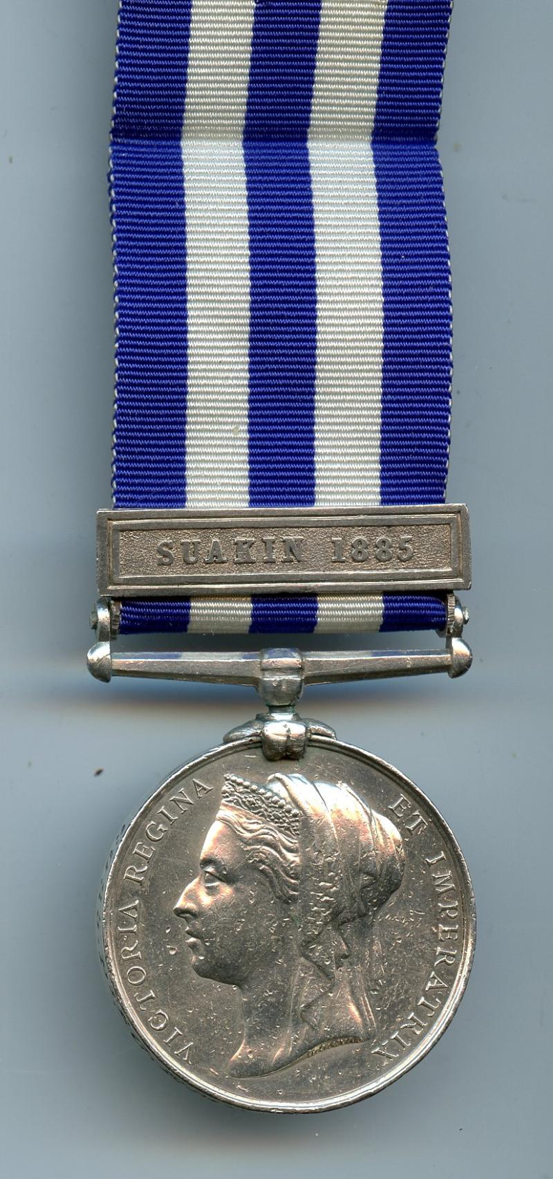 Egypt Medal 1882 : 1 Clasp  Suakin 1885; Pte George Emslie, 2nd Bn Scots Guards