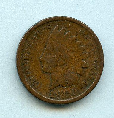 U.S.A. One  Cent Coin  Dated 1889