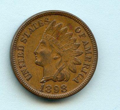 U.S.A.  One  Cent Coin  Dated 1898